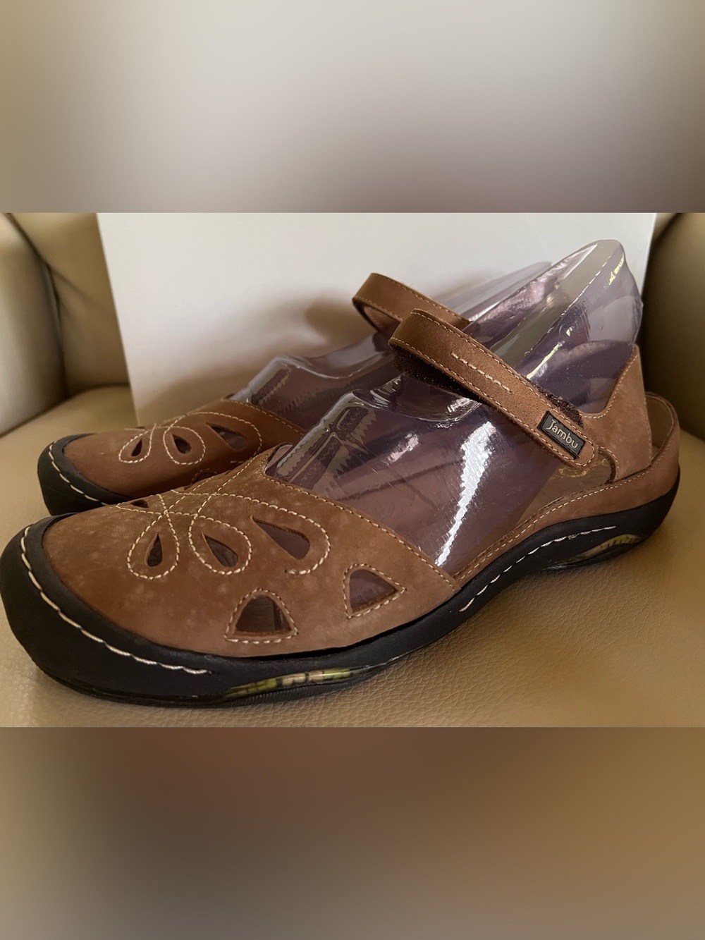 Jambu Wendy Mary Jane Comfort Shoes Women's Size 10M Brown Leather NWT